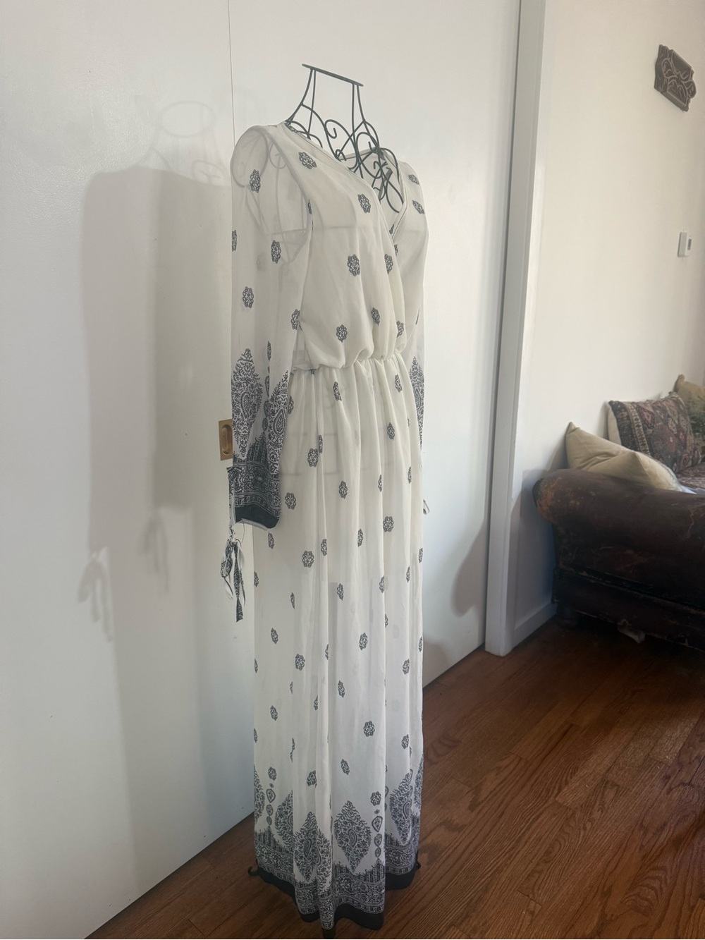 NWT Mahina Hawaii Boutique Boho Double-Lined Summer Maxi Sz M - Picture 3 of 15